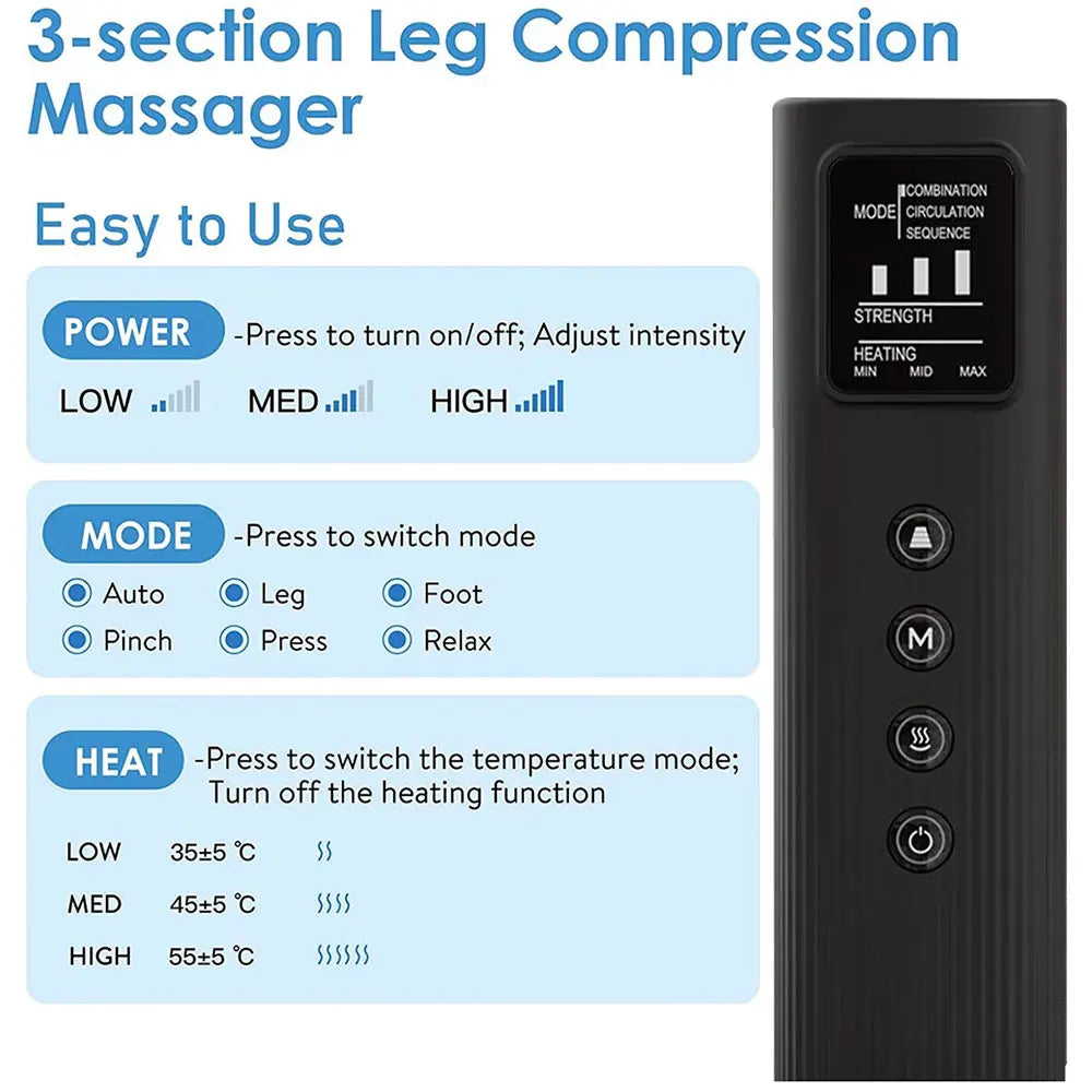 HeatFlex Air Compression Leg Massager