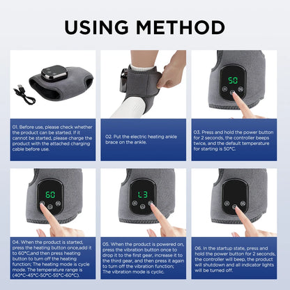 HeatFlex Ankle Heat & Vibration Massager