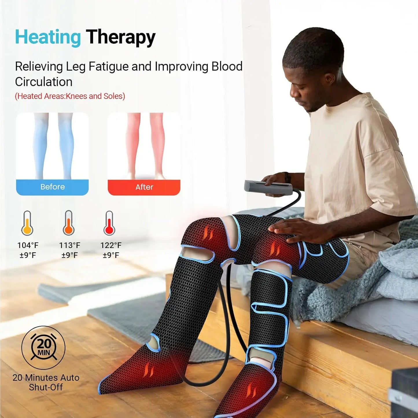HeatFlex Air Compression Leg Massager
