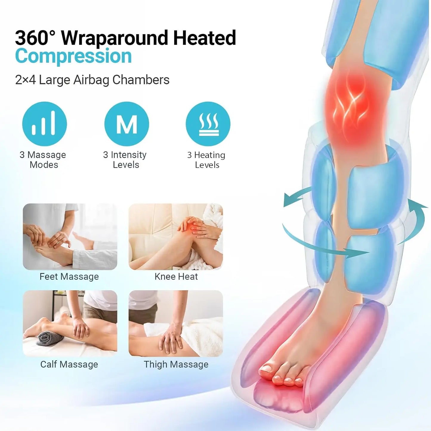 HeatFlex Air Compression Leg Massager